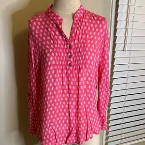 Liza Byrd Pink Button-Up Blouse